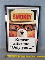 12x19 Smokey the Bear Framed Poster
