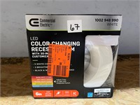 LED Color Changing Recess 6", White