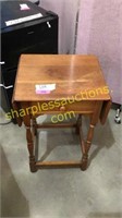 Drop leaf stand with drawer