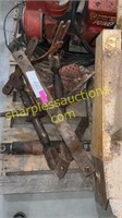 Tractor hydraulic cylinder, steps, drawbar,