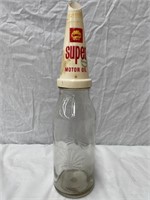 Genuine embossed Shell quart oil bottle & top