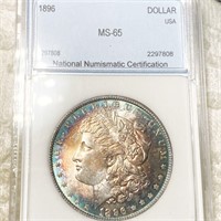 1896 Morgan Silver Dollar NNC - MS65