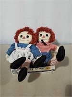 25 inch Raggedy Ann and Andy dolls