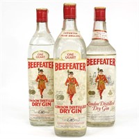 3 Beefeater Gin Bottles