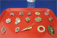 15 Vintage Brooches