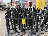 BLACK STANCHIONS WITH BELTS