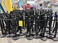 BLACK STANCHIONS WITH BELTS