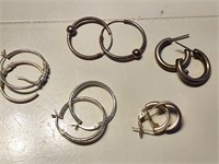 5 Pair Sterling Silver Earrings