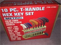 10 pc. T-Handle Hex Key Set Metric