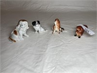 Porcelain minature dog figurines