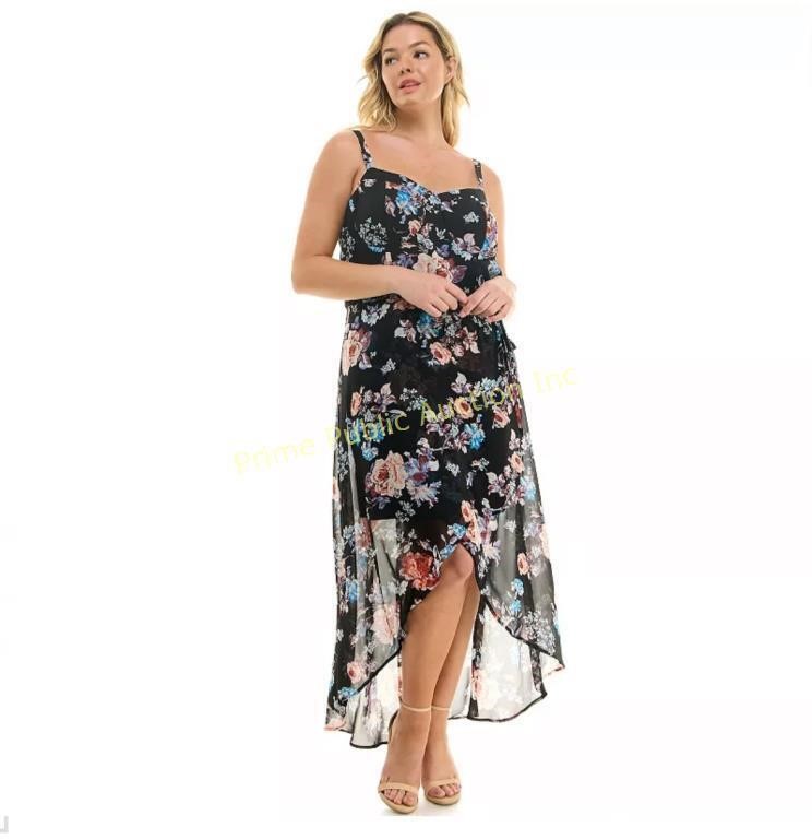Lily Rose $65 Retail High-Low Floral Midi Dress,