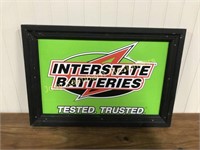 14x19 Framed Interstate Battery Sign