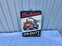 Pixar Mater Mechanics On Duty Sign Decor