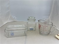 3 pc-Glass Measuring Cup Canister