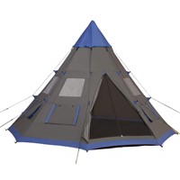 Outsunny 12Ft Camping Tent 6-7 Person 4 Season wit