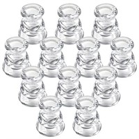 IYOUYA Clear Candlestick Holders 12PCS, 2.1" H