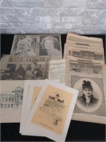 Vintage ephemera and president photos.