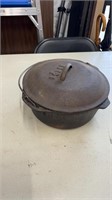 Used 8 Quart Lodge Cast Iron Dutch Oven with Lid.