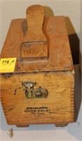 vintage shoeshine box and supplies