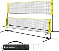 SONGMICS 10/13/16.5ft Portable Badminton Net Set,