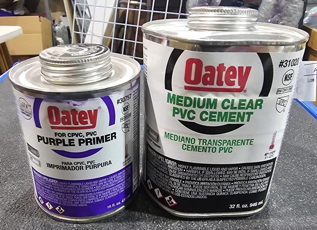Oatey PVC cement and primer