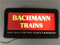 Lighted Bachmann Trains Sign