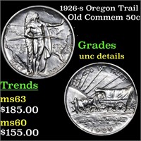 1926-s Oregon Trail Old Commem Half Dollar 50c Gra