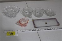 Glass serving pieces - includes some crystal
