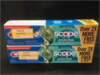 Crest plus scope whitening toothpaste set of 2