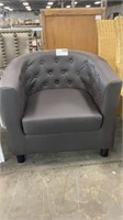 NAOMI EMMA BUTTON TUFTED ACCENT CHAIR BROWN