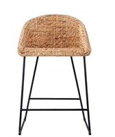 1 LOT 1-STYLEWELL NATURAL WOVEN COUNTER STOOL./ 1