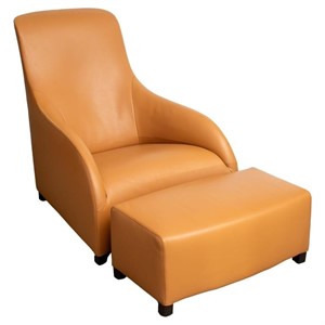 B&B Italia Maxalto Kalos Leather Chair & Ottoman