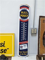 Vintage Mail Pouch Tobacco 39" Thermometer