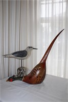 WOODEN PHEASANT & SEA GULL