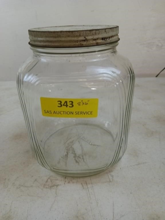 Duraglas glass jar 8x6