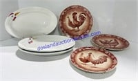 Lot of Rooster Platters & Plates