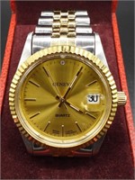 GENEVA QUARTZ MENS TWO TONE WATCH