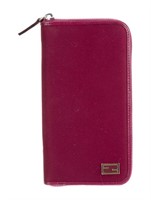 Fendi Burgundy Leather Trim Wallet