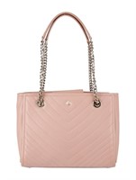 Kate Spade Pink Leather Silver-tone Shoulder Bag