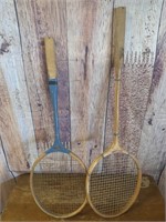 2 Vintage Badmitten Rackets