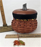 Longaberger Small fall gourd with liner,