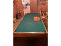 Pool Table 95" x 49", Cue Sticks, Holder