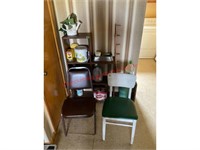 (2) Chairs, Book Case w/Contents