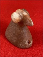 Rose Quartz Bust Birdstone    Indian Artifact Arro