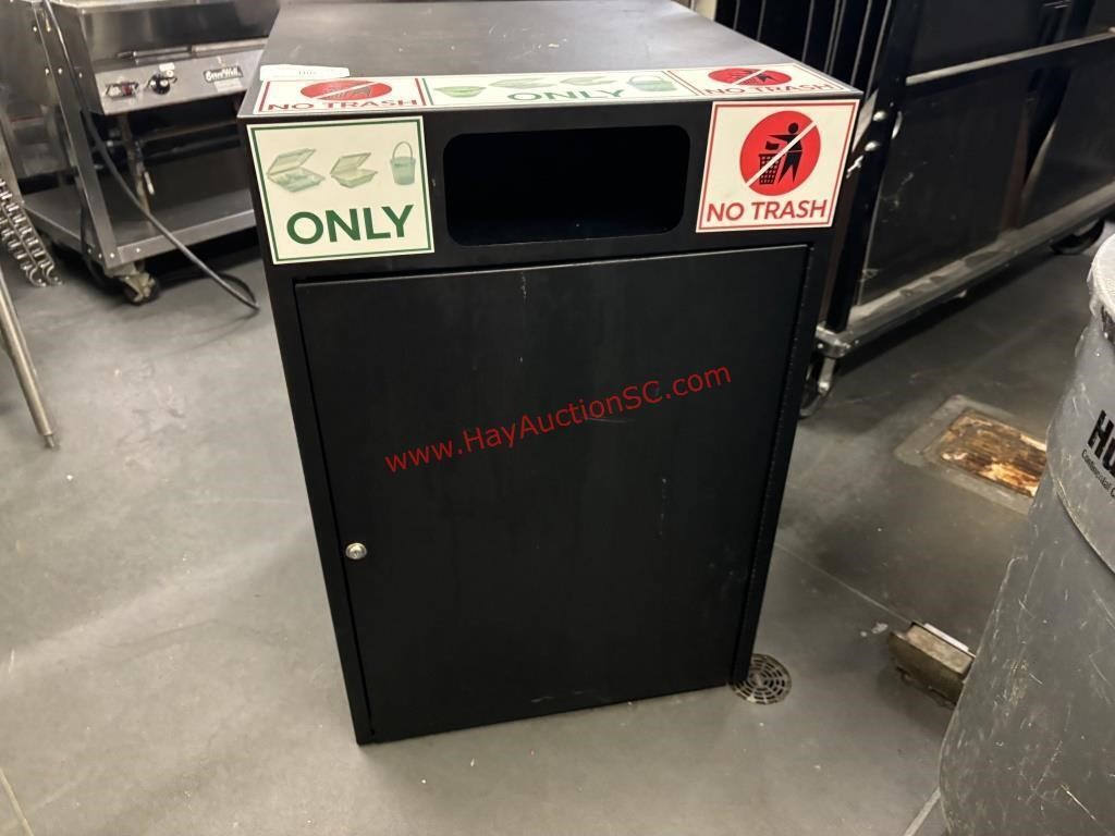 (2) LARGE, METAL RECYCLE BINS