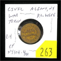 Civil War token, Albany NY, Rarity 4