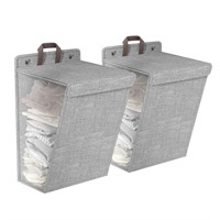 Laundry basket with lid 2 Pack 52 L Foldable