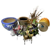 Assorted Planters and Floral Arrangements