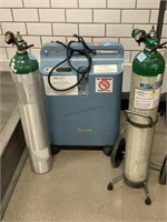 Ever Flo Q Oxygen Concentrator and Oxygen Tanks