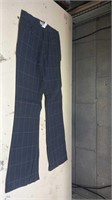 Checkered Wide Leg Flare Bell Bottom Pant